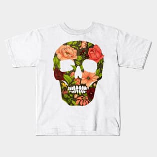 Beautiful Garden Skull Kids T-Shirt